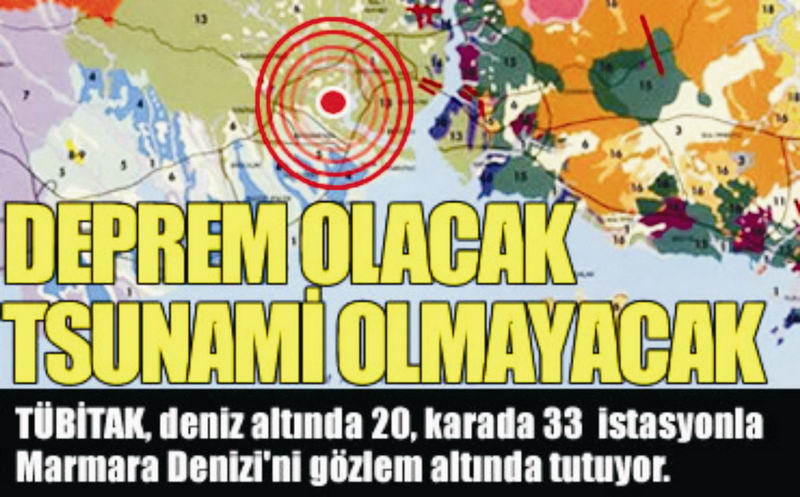 DEPREM OLACAK, TSUNAMİ OLMAYACAK