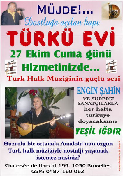 TÜRKÜ EVİ  BRÜKSEL'DE AÇILIYOR