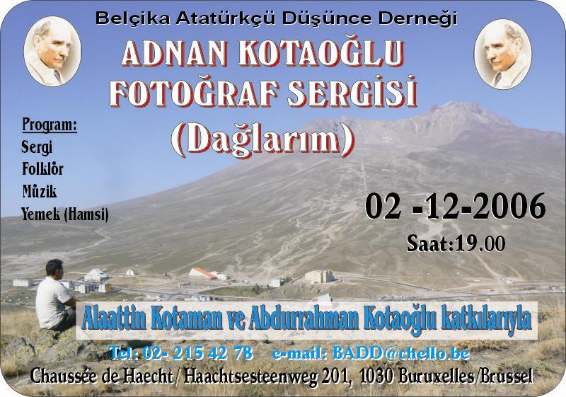 ADNAN KOTAOĞLU'NDAN FOTOĞRAF SERGİSİ