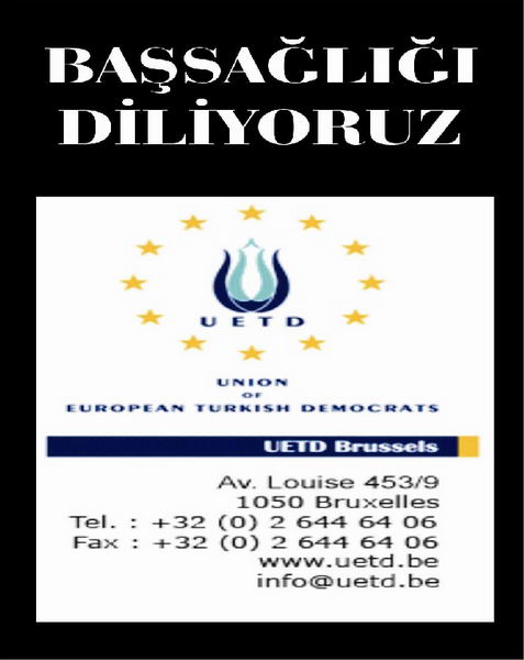  UETD'DEN BAŞSAĞLIĞI MESAJI