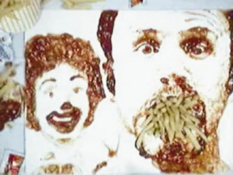 Patates ve ketçapla resim / Video