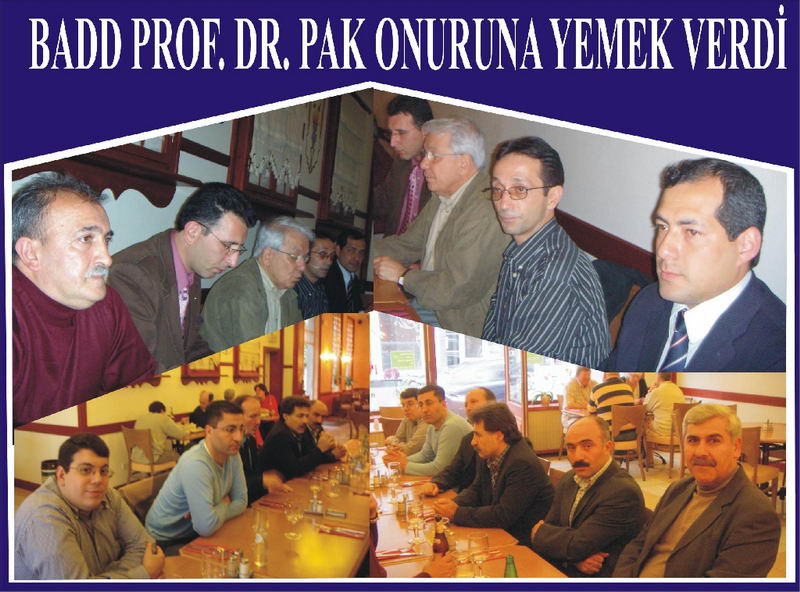 BADD PROF.DR PAK ONURUNA YEMEK VERDİ