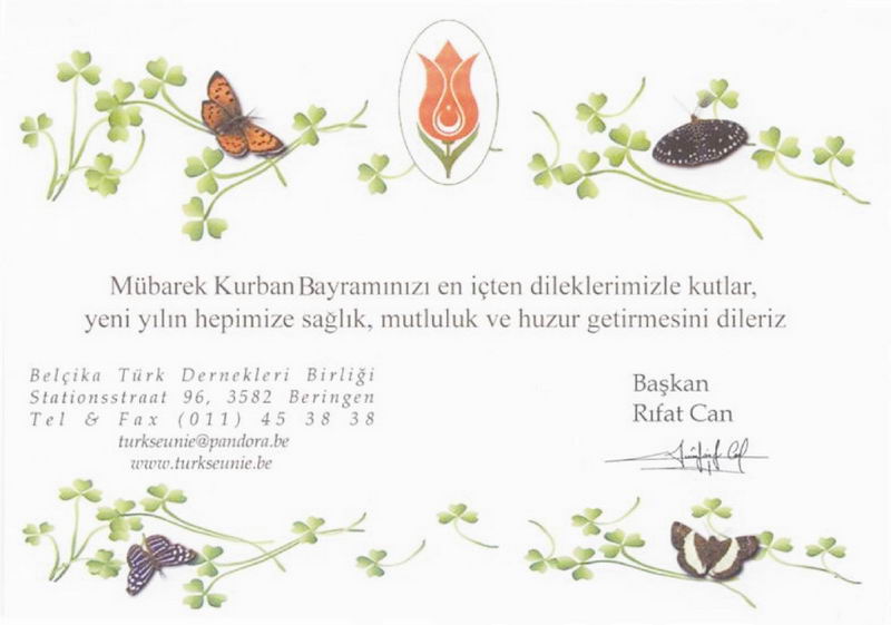 SİZİN BAYRAM TEBRİKLERİNİZ