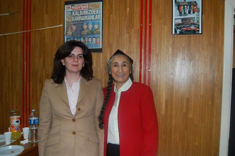 Mustafa Cemiloğlu ve Rebiye Kadeer Brüksel'de