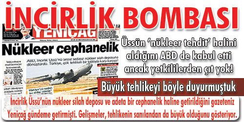 İncirlik bombası En az 50 başlık!