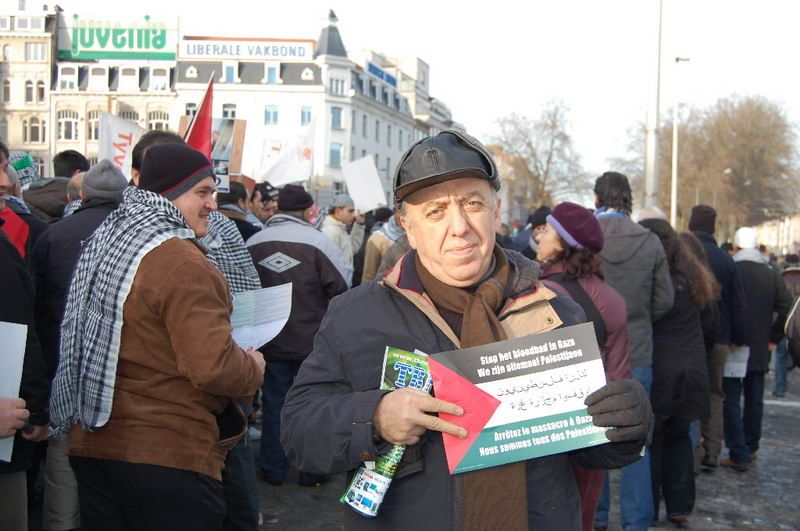 BRÜKSEL'DE ONBİNLER İSRAİL KATLİAMINI PROTESTO ETTİ