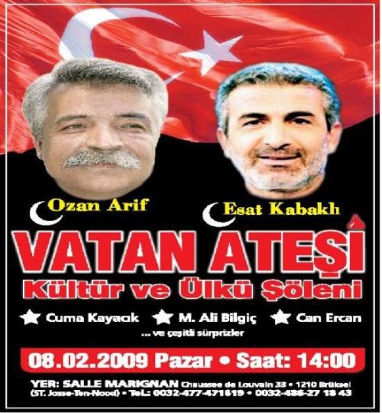 Ozan Arif ve Esat Kabaklı Belçika'ya Geliyor.