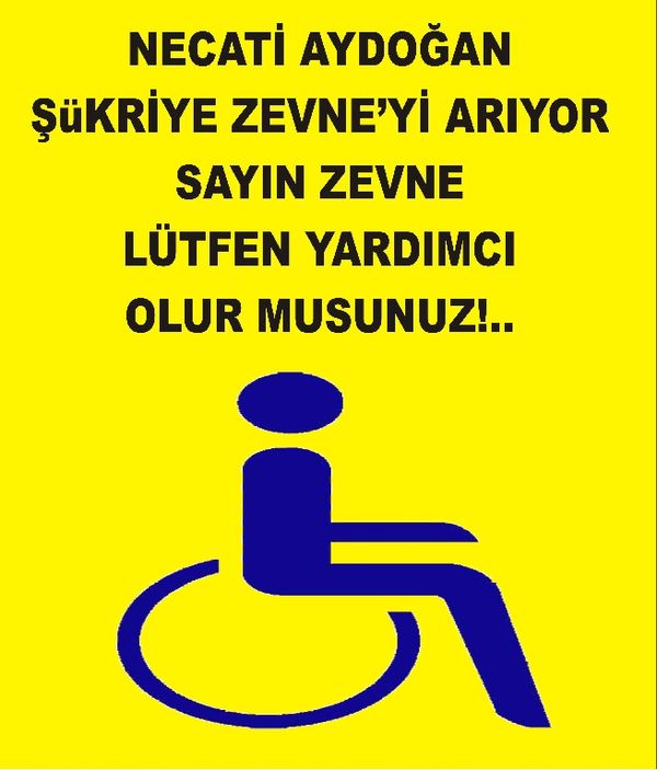 NECATİ AYDOĞAN'DAN ÖZÜRLÜ SANDELYE TALEBİ