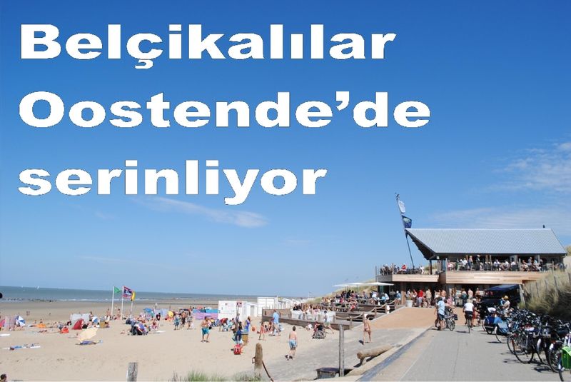 SICAKLARDAN BUNALAN BELÇİKALILAR DENİZE KOŞTU...