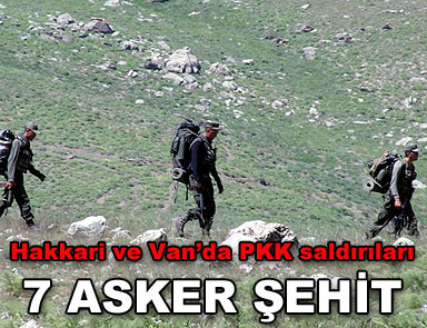 Hakkari'de ve Van'da PKK saldırıları: 7 şehit