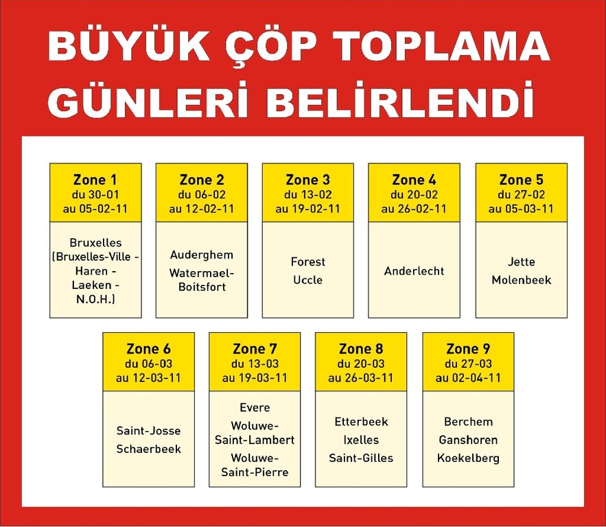 «Brüksel Temizlik Ajansı'dan tekrar büyük tavan arası çöp toplama  günleri» 