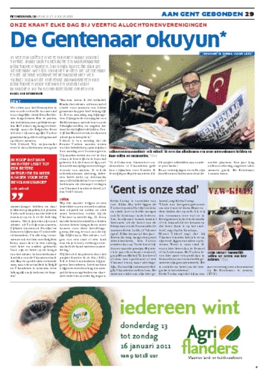 VELİ YÜKSEL: De Gentenaar okuyun! Lees de Gentenaar!
