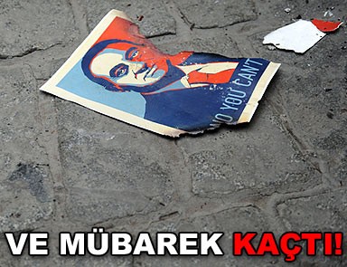 Ve Hüsnü Mübarek Kahire'yi terk etti 
