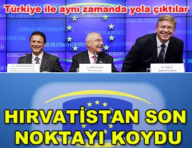 Hırvatistan müzakare sürecini tamamladı 