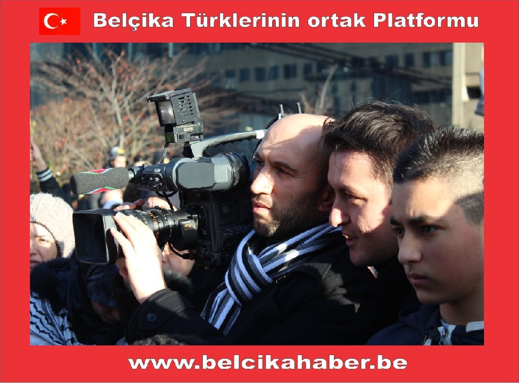 SİYONİST İSRAİL'İN GAZZA KATLİAMI BRÜKSEL'DEN PROTESTO EDİLDİ