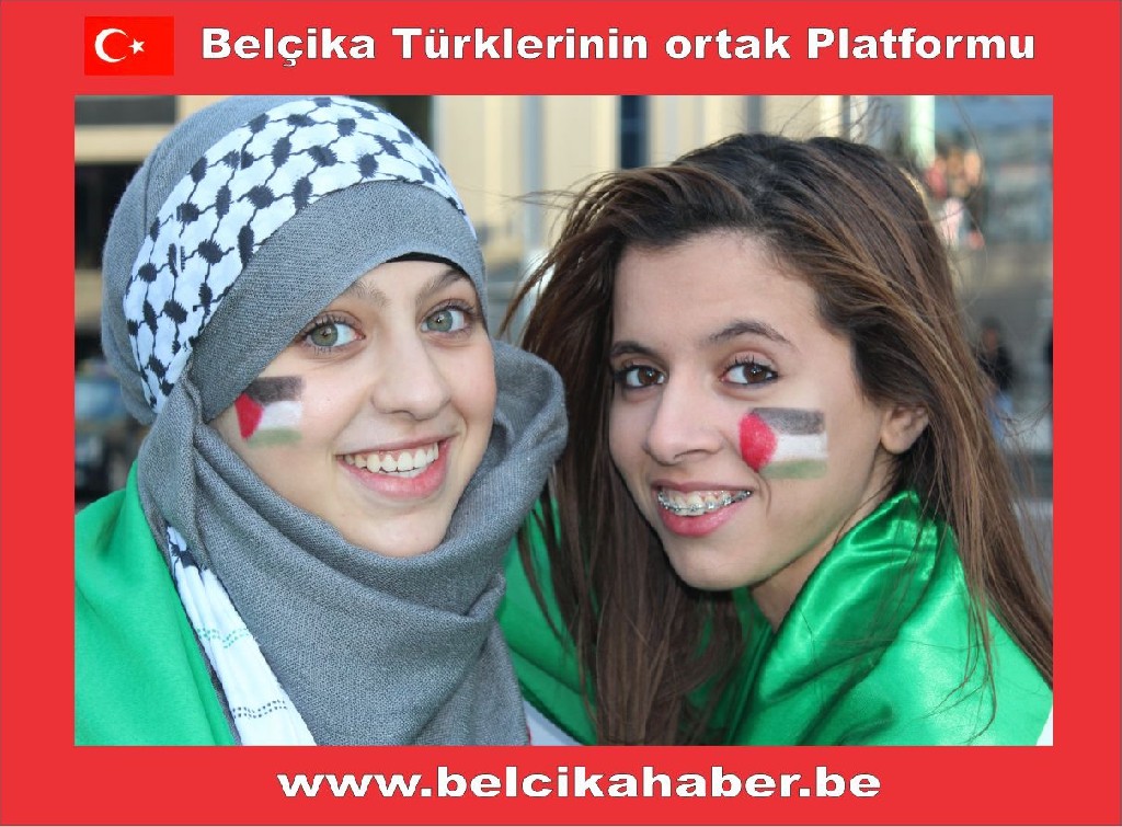 SİYONİST İSRAİL'İN GAZZA KATLİAMI BRÜKSEL'DEN PROTESTO EDİLDİ
