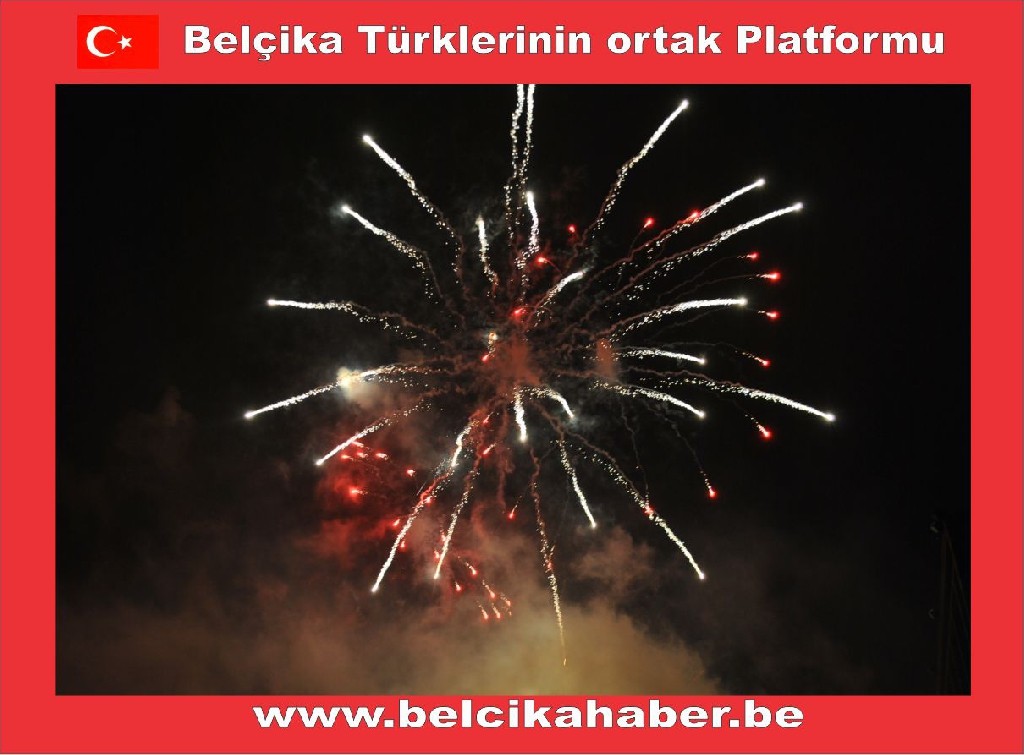 BRÜKSEL'DE ONBİNLER HAVAİ FİŞEK GÖSTERİLERİYLE YENİ YILA GİRDİ