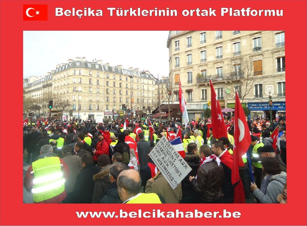 BELÇİKALI TÜRKLERDE PARİSTEKİ PROTESTODAYDI