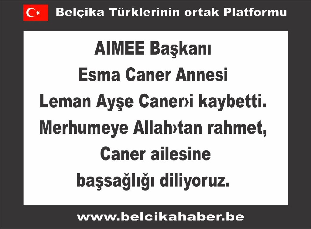 AIMEE BAŞKANI ESMA CANER ANNESİNİ KAYBETTİ