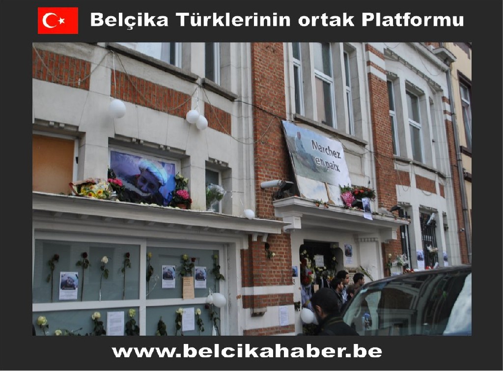 ŞEHİT EDİLEN ŞEYH ABDULLAH'A YÖNELİK SALDIRIYI BRÜKSEL'DE BİNLERCE KİŞİ KINADI