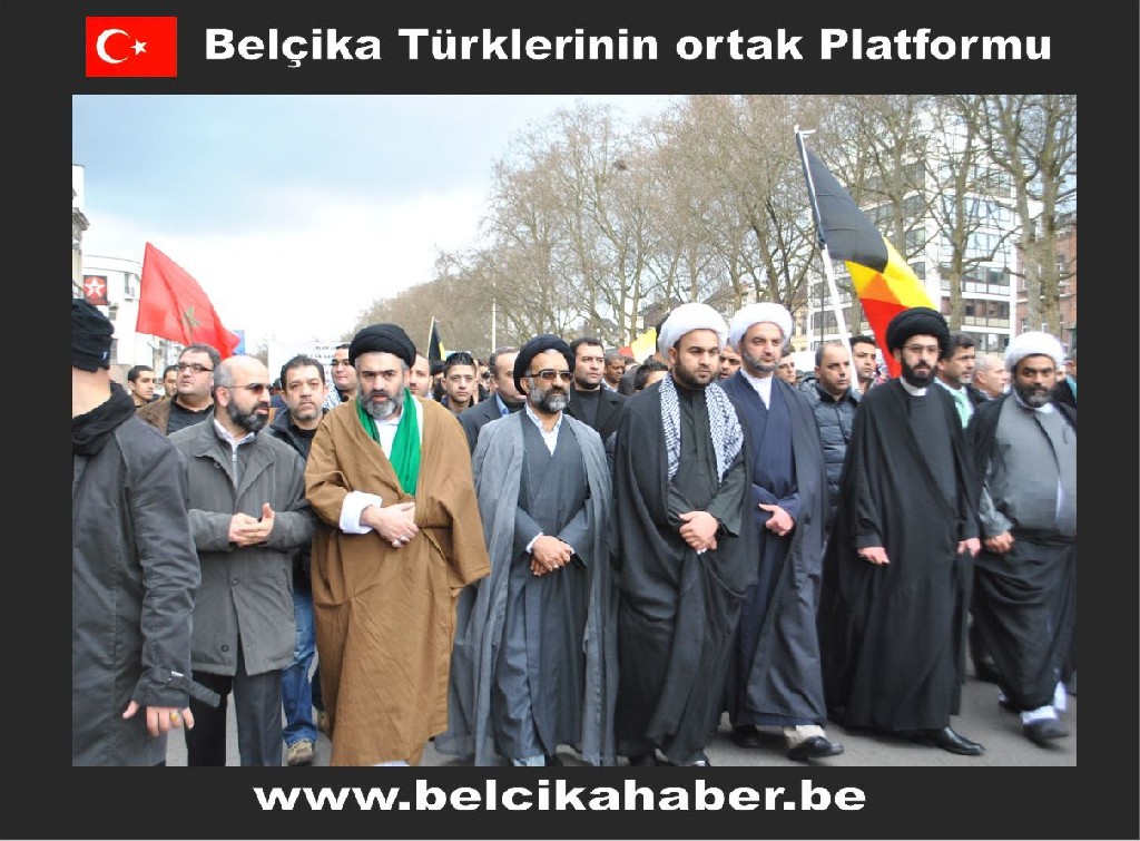 ŞEHİT EDİLEN ŞEYH ABDULLAH'A YÖNELİK SALDIRIYI BRÜKSEL'DE BİNLERCE KİŞİ KINADI