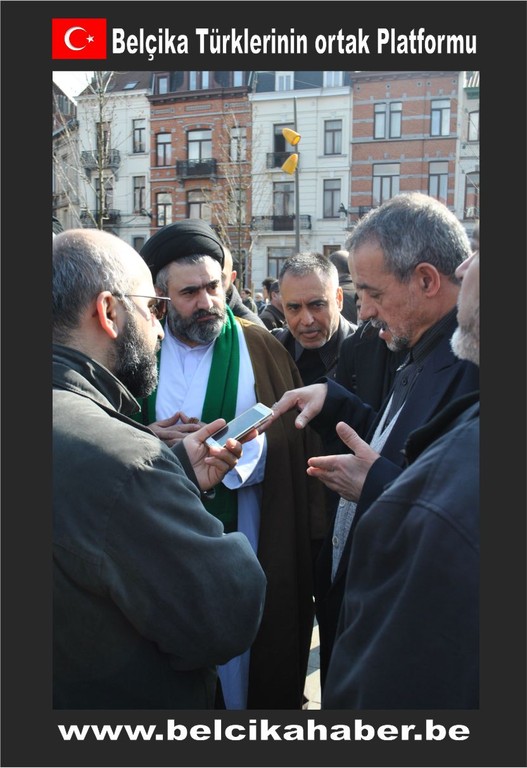 ŞEHİT EDİLEN ŞEYH ABDULLAH'A YÖNELİK SALDIRIYI BRÜKSEL'DE BİNLERCE KİŞİ KINADI