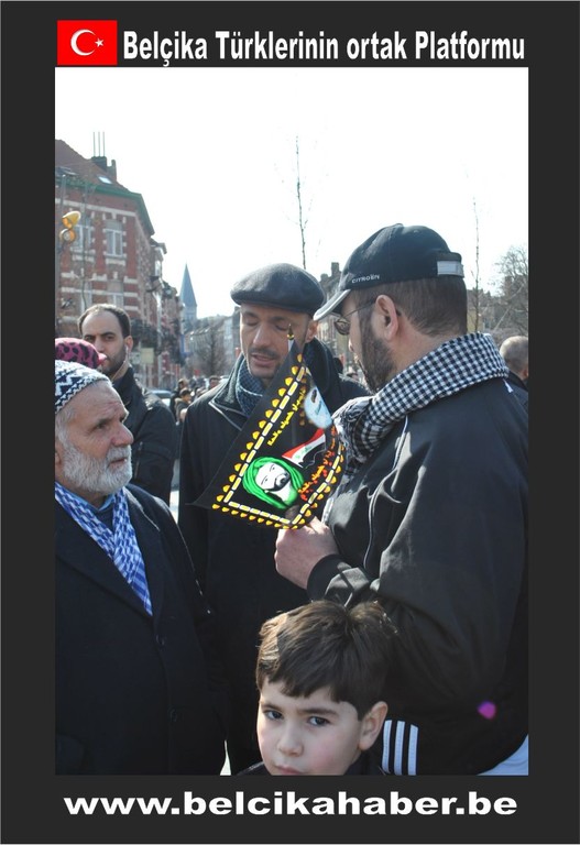 ŞEHİT EDİLEN ŞEYH ABDULLAH'A YÖNELİK SALDIRIYI BRÜKSEL'DE BİNLERCE KİŞİ KINADI
