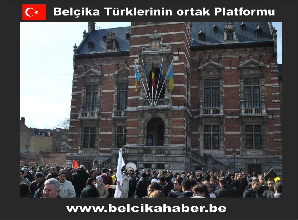 ŞEHİT EDİLEN ŞEYH ABDULLAH'A YÖNELİK SALDIRIYI BRÜKSEL'DE BİNLERCE KİŞİ KINADI
