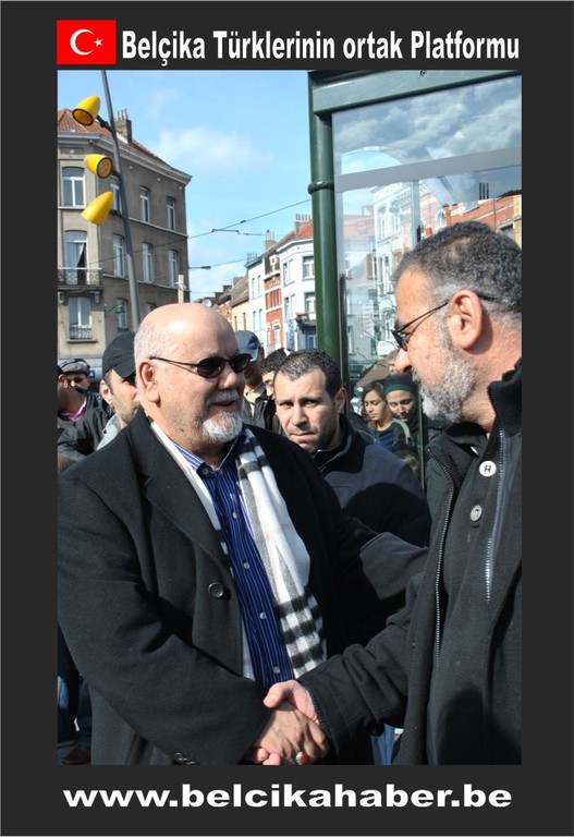 ŞEHİT EDİLEN ŞEYH ABDULLAH'A YÖNELİK SALDIRIYI BRÜKSEL'DE BİNLERCE KİŞİ KINADI