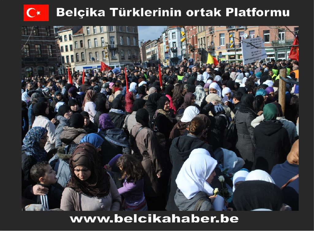 ŞEHİT EDİLEN ŞEYH ABDULLAH'A YÖNELİK SALDIRIYI BRÜKSEL'DE BİNLERCE KİŞİ KINADI