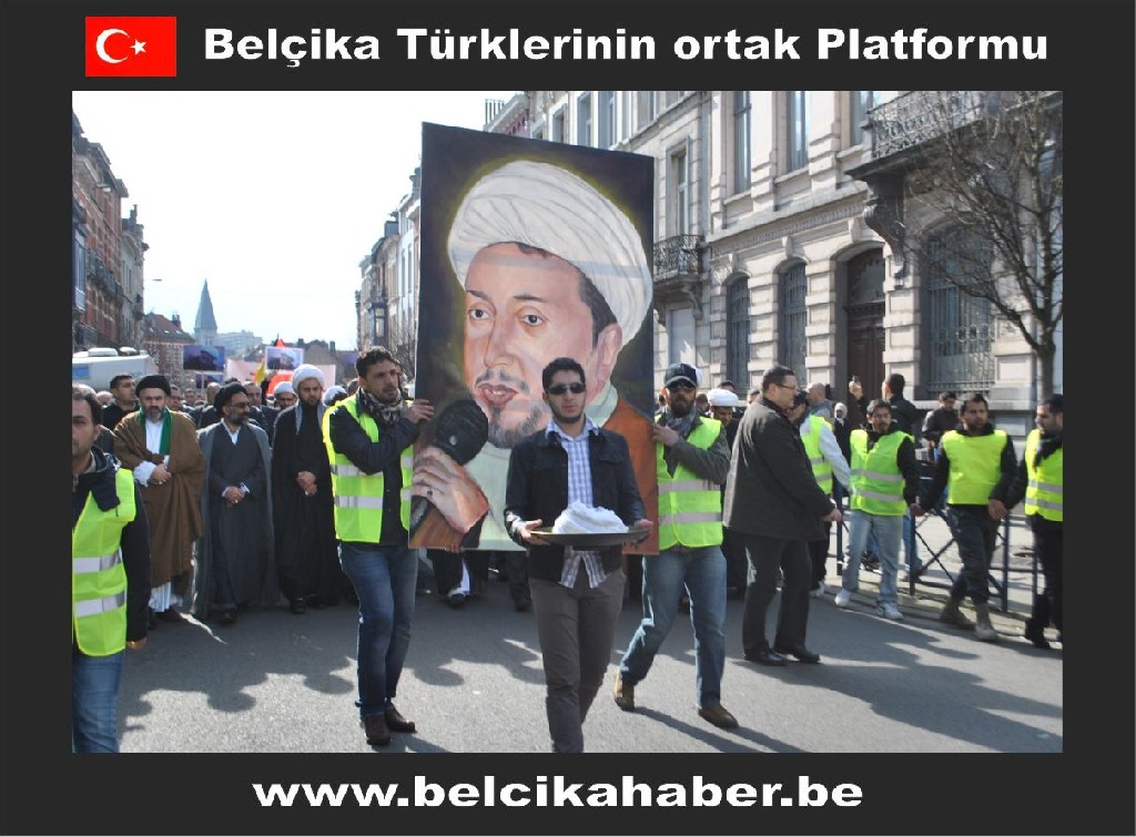 ŞEHİT EDİLEN ŞEYH ABDULLAH'A YÖNELİK SALDIRIYI BRÜKSEL'DE BİNLERCE KİŞİ KINADI