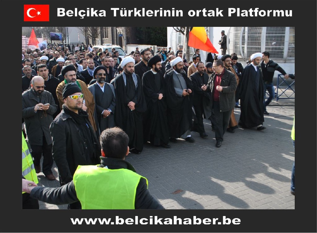 ŞEHİT EDİLEN ŞEYH ABDULLAH'A YÖNELİK SALDIRIYI BRÜKSEL'DE BİNLERCE KİŞİ KINADI