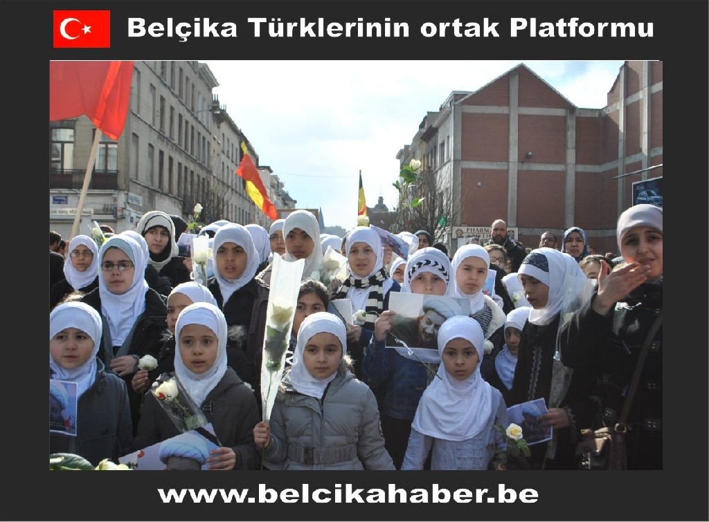 ŞEHİT EDİLEN ŞEYH ABDULLAH'A YÖNELİK SALDIRIYI BRÜKSEL'DE BİNLERCE KİŞİ KINADI