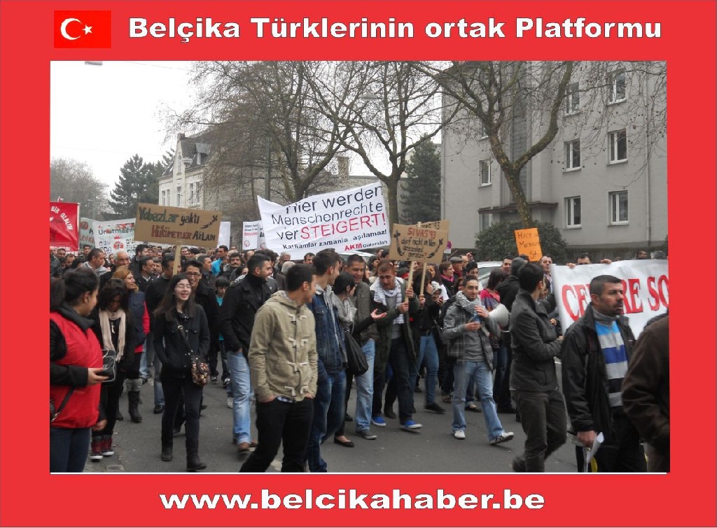 Onbinlerce insan Almanyada Erdogani protesto etti