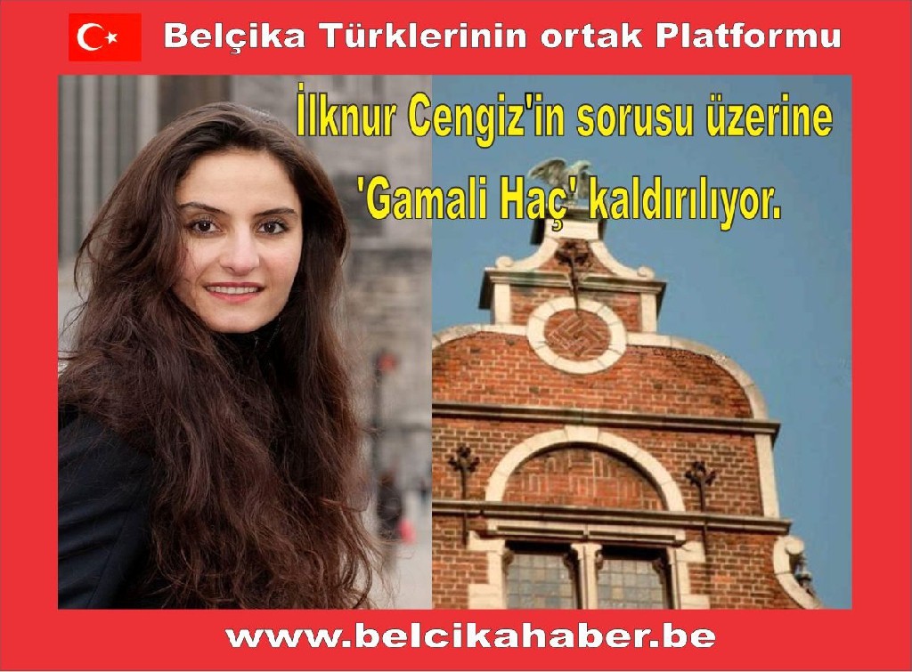 Ilknur Cengiz'in sorusu üzerine Gent'in tarihi merkezinde bulunan Swastika kaldırılac​ak