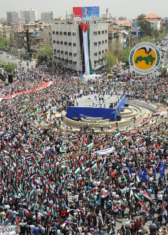 Suriye halkı, teröristleri ve destekçilerini protesto ettiler 