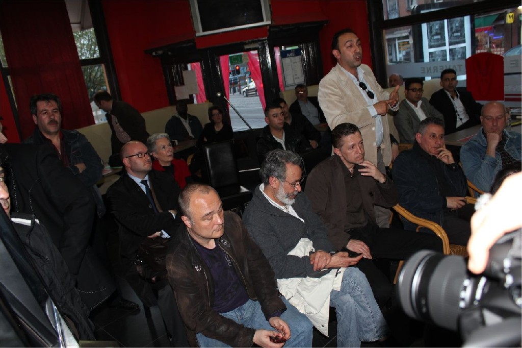 Sosyalist partisi Schaerbeek ilçe teşkilatı esnafları dinledi.