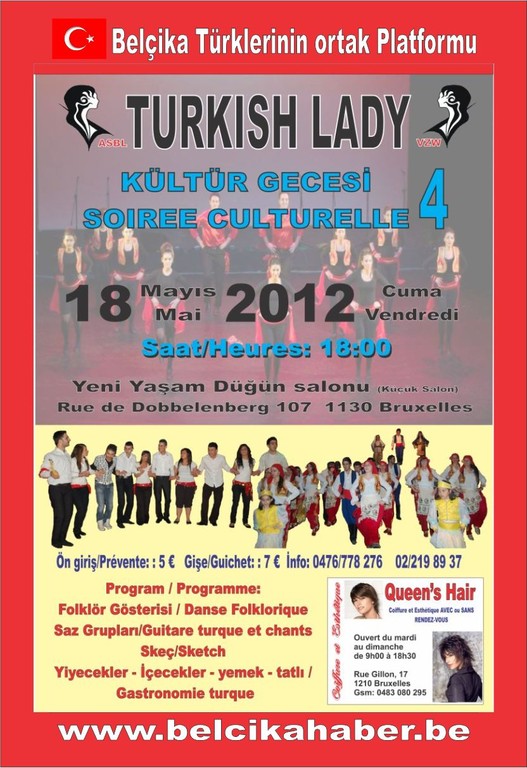 TURKIS LADY'NİN 4, KÜLTÜR GECESİ  18 MAYIS'DA