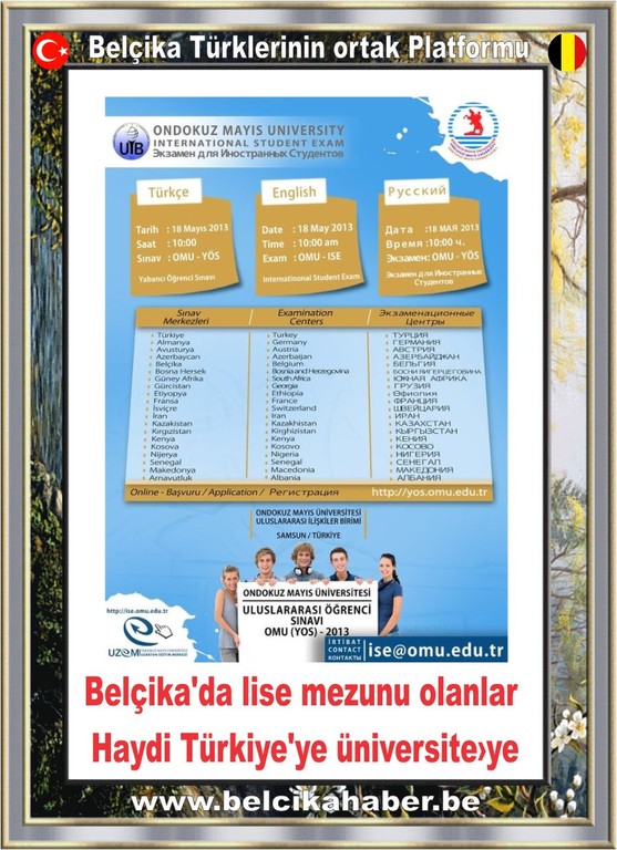 Belçika'da lise mezunu olanlar Haydi Türkiye'ye üniversite​ye