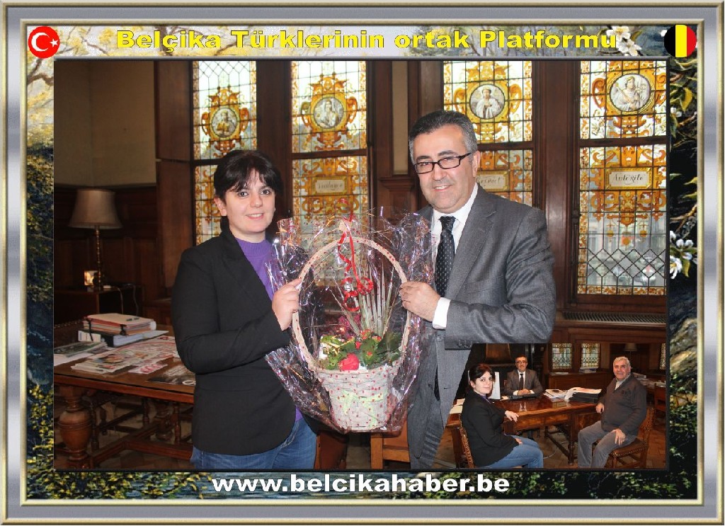 BELÇİKA HABER›DEN BAŞKAN YARDIMCISI SADIK KÖKSAL›A TEBRİK ZİYARETİ