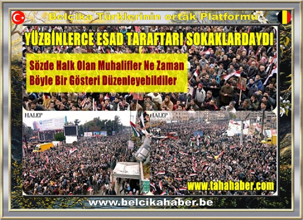Yüzbinler Esad’a Destek İçin Yürüdü