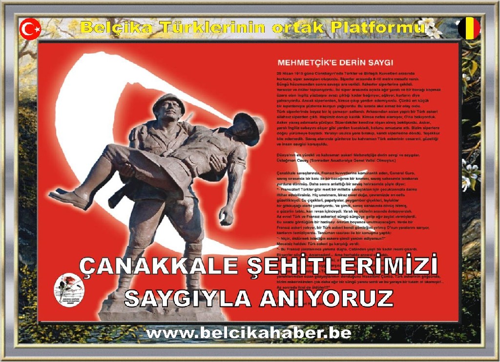 ÇANAKKALE ŞEHİTLERİ BRÜKSEL'DE ANILACAK
