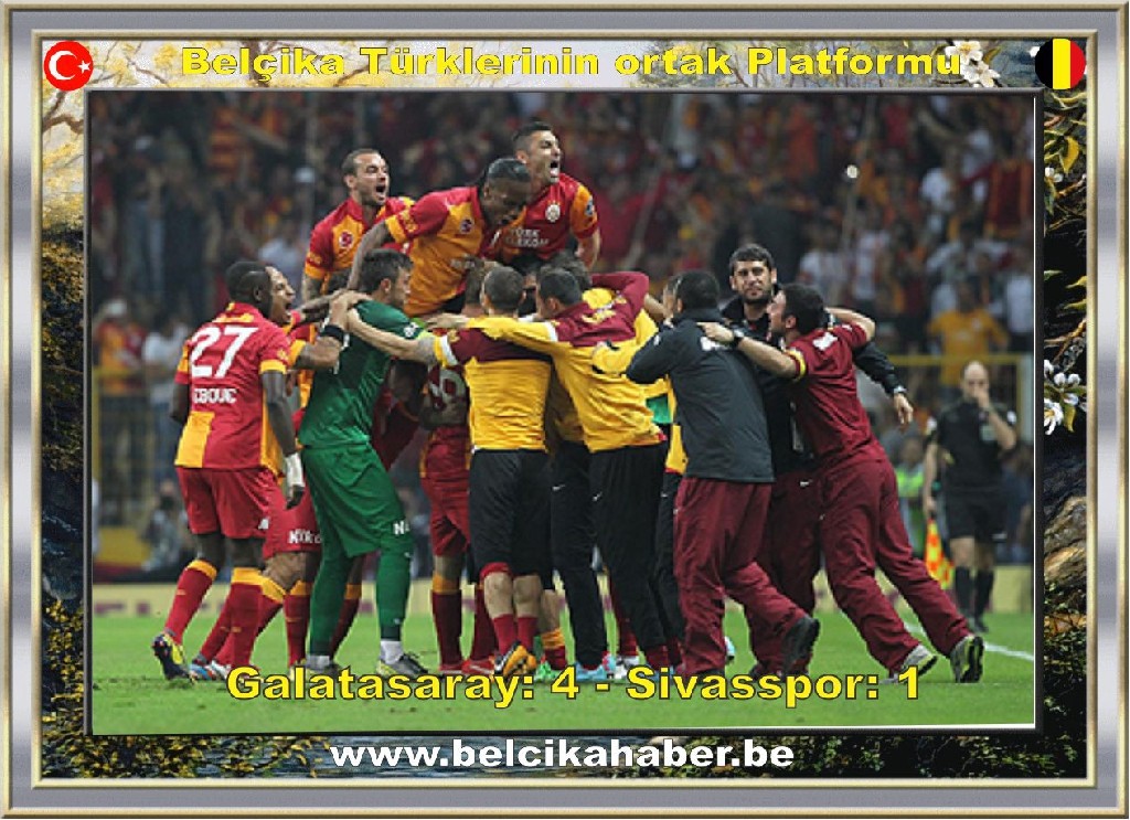 GS Şampiyon oldu. Galatasaray: 4 - Sivasspor: 1   