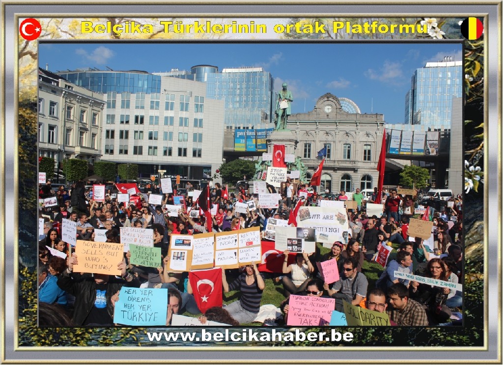 BRÜKSEL'DEKİ 'GEZİ PARKI OTURMA EYLEMİ'NE AB'Lİ VEKİLLERDE DESTEK VERDİ