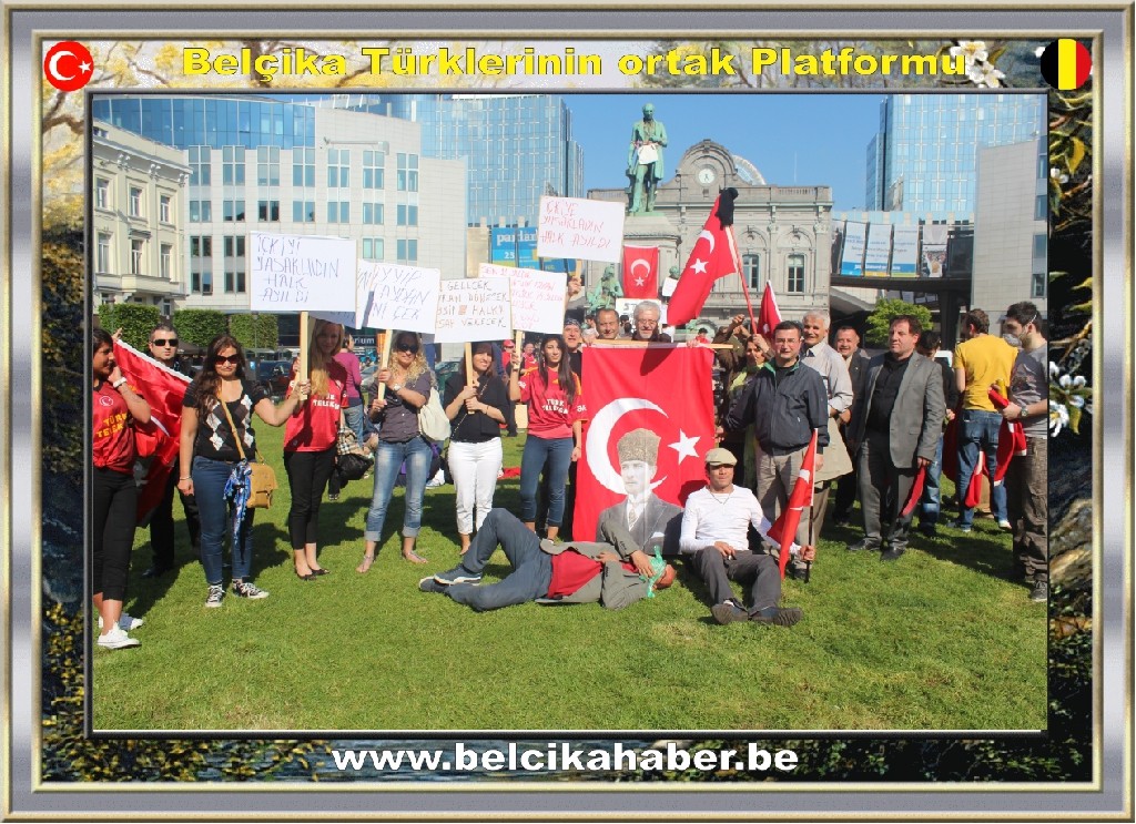 BRÜKSEL'DEKİ 'GEZİ PARKI OTURMA EYLEMİ'NE AB'Lİ VEKİLLERDE DESTEK VERDİ