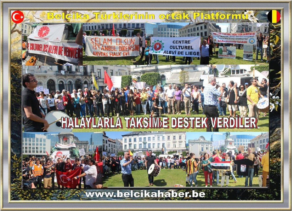 ALEVİLER BRÜKSEL'DEN TAKSİME HALAYLARLA DESTEK VERDİLER