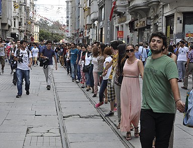 Taksim'de polis zinciri!   