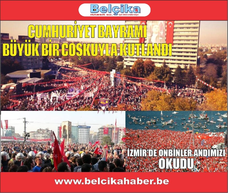 MİLYONLAR MEYDANLARDA CUMHURİYET BAYRAMINI BÜYÜK BİR COŞKUYLA KUTLADI