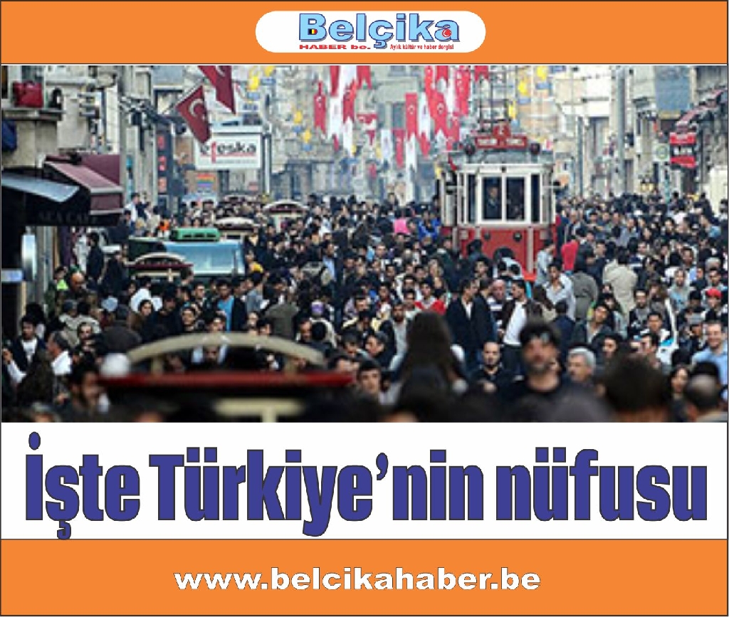 Türkiye İstatistik Kurumu (TÜİK), Türkiye'nin nüfusunu açıkladı.