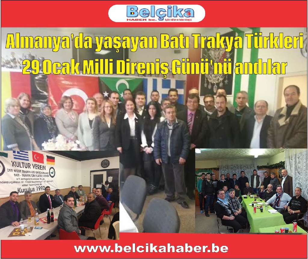 Almanya’da yaşayan Batı Trakya Türkleri 29 Ocak Milli Direniş Günü’nü andılar